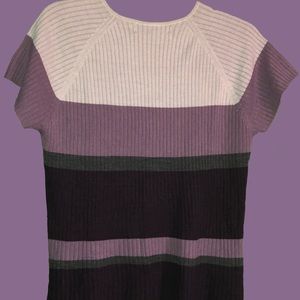 Purple striped top